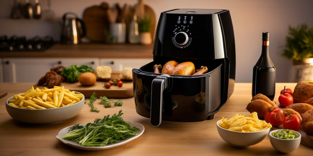 時尚的黑色氣炸鍋